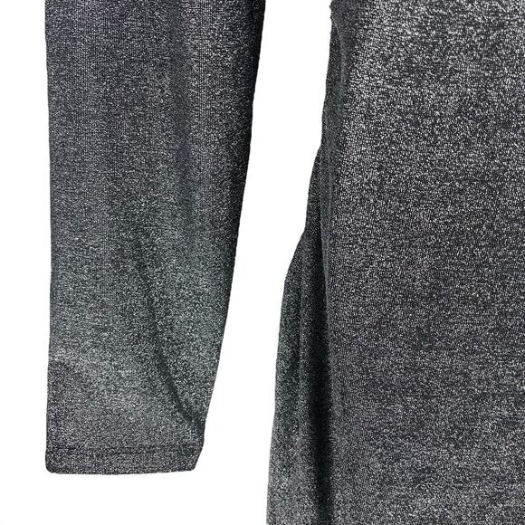 Veronica Beard Cyrus Metallic Lurex Side Ruch Dress Gunmetal Size XL - Picture 12 of 13